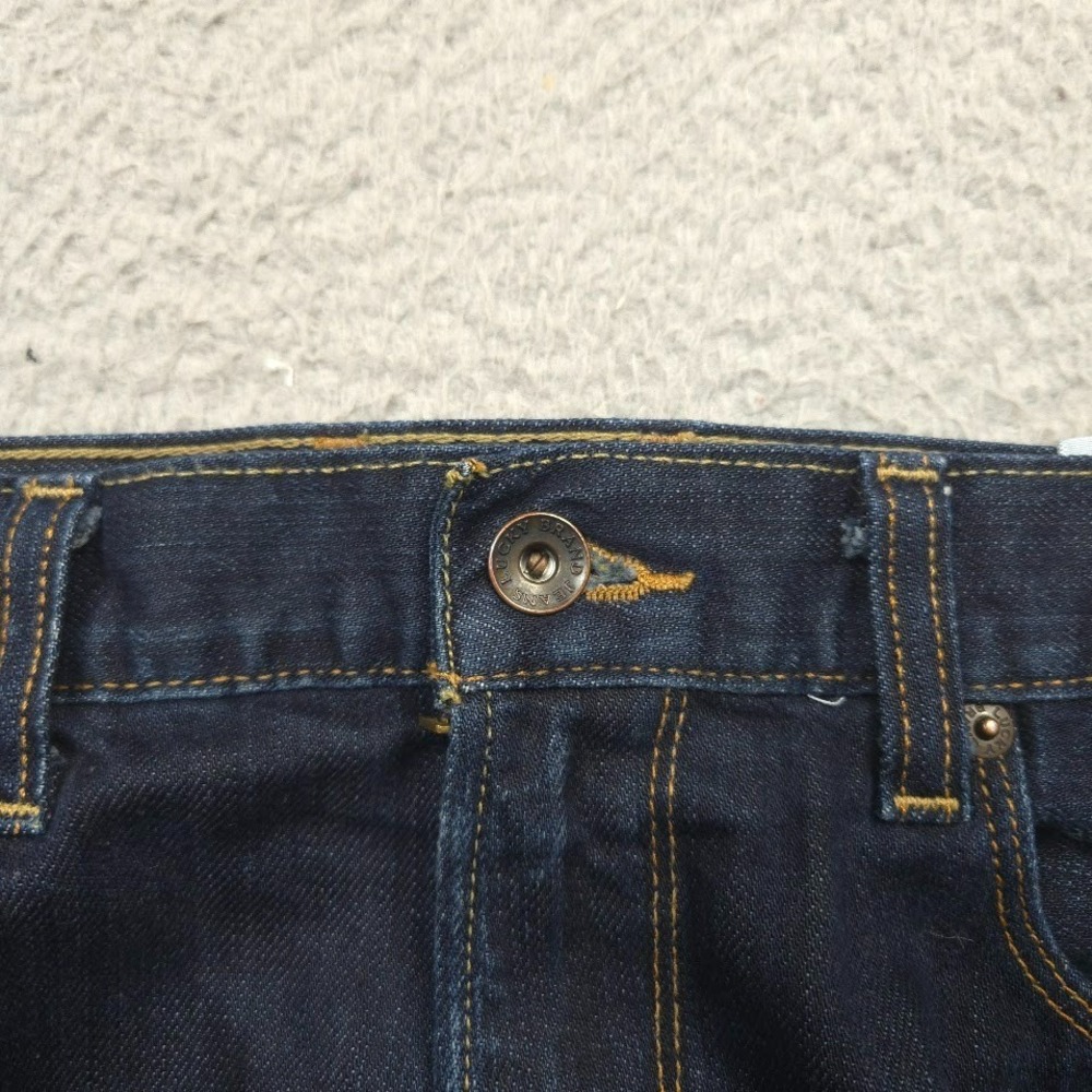 Lucky Brand Dean Jeans Mens 36x27 Dark Wash Straight Stretch Denim 34x32 - Picture 8 of 15
